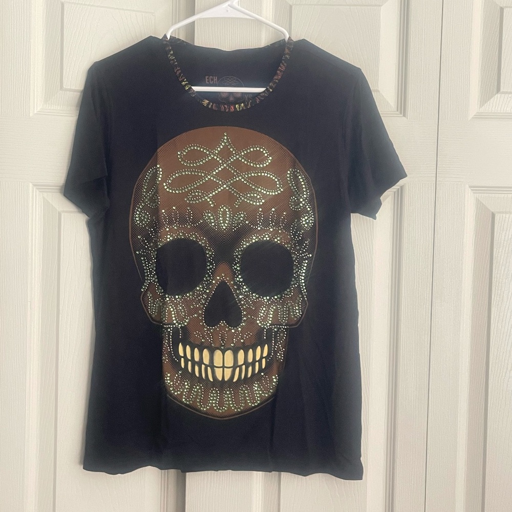 Ayguey / Chignahuapan women's black short sleeve mexico t-shirt top. #227